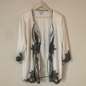 draper’s & damon’s embroidered cardigan